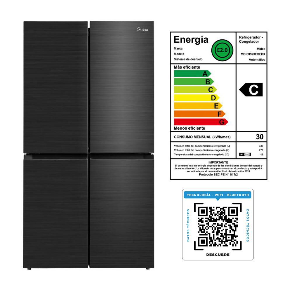 Refrigerador Multidoor Midea MDRM923FGEDX / No Frost / 706 Litros / C image number 1.0