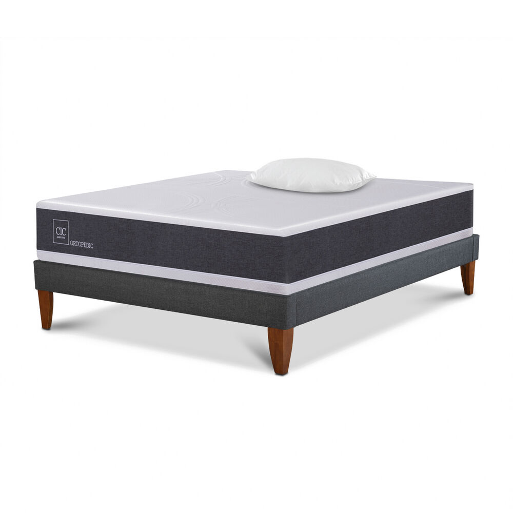 Cama Europea Cic New Ortopedic / 1.5 Plazas / Base Normal + Almohada image number 1.0