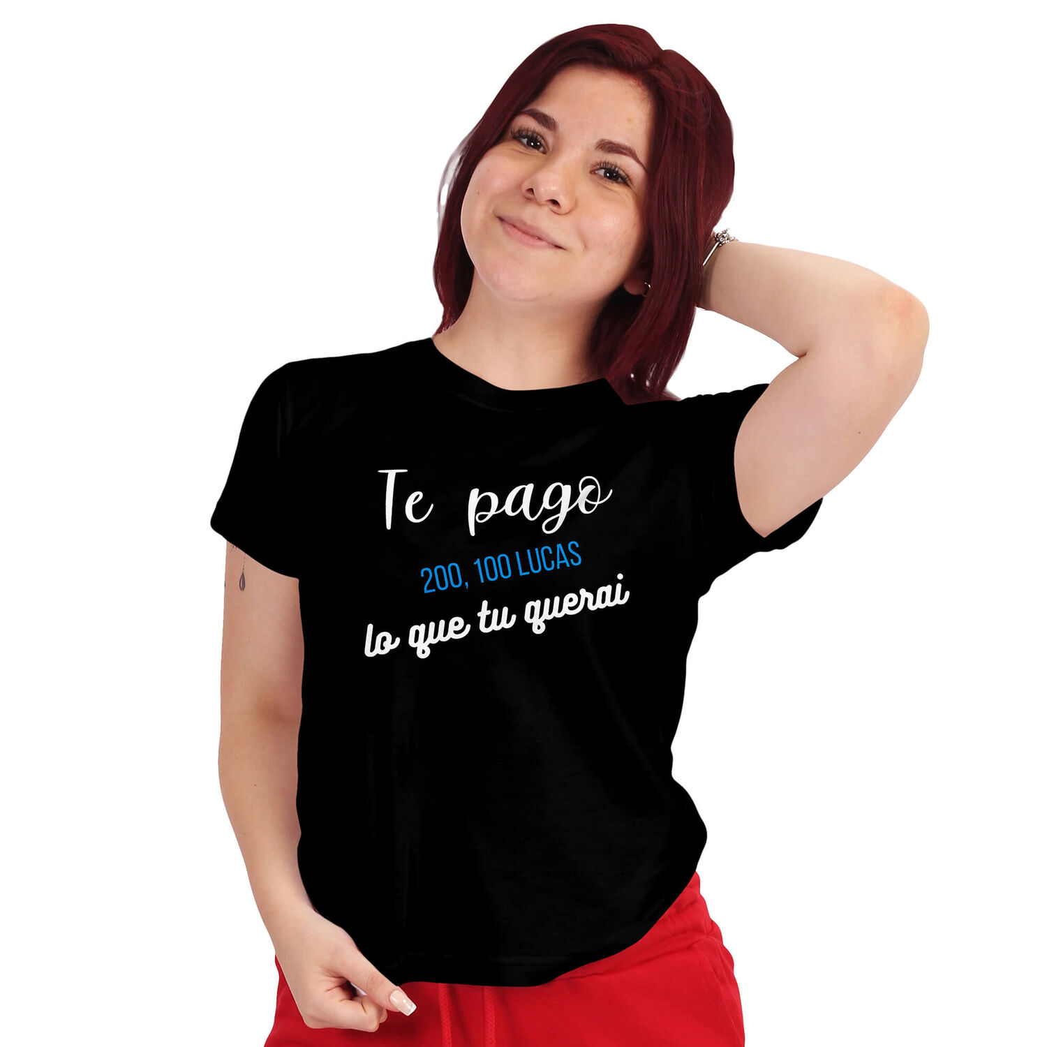 Polera Mujer Dise&ntilde;o Frases Chilenas Fiestas Patrias D1 image number 0.0