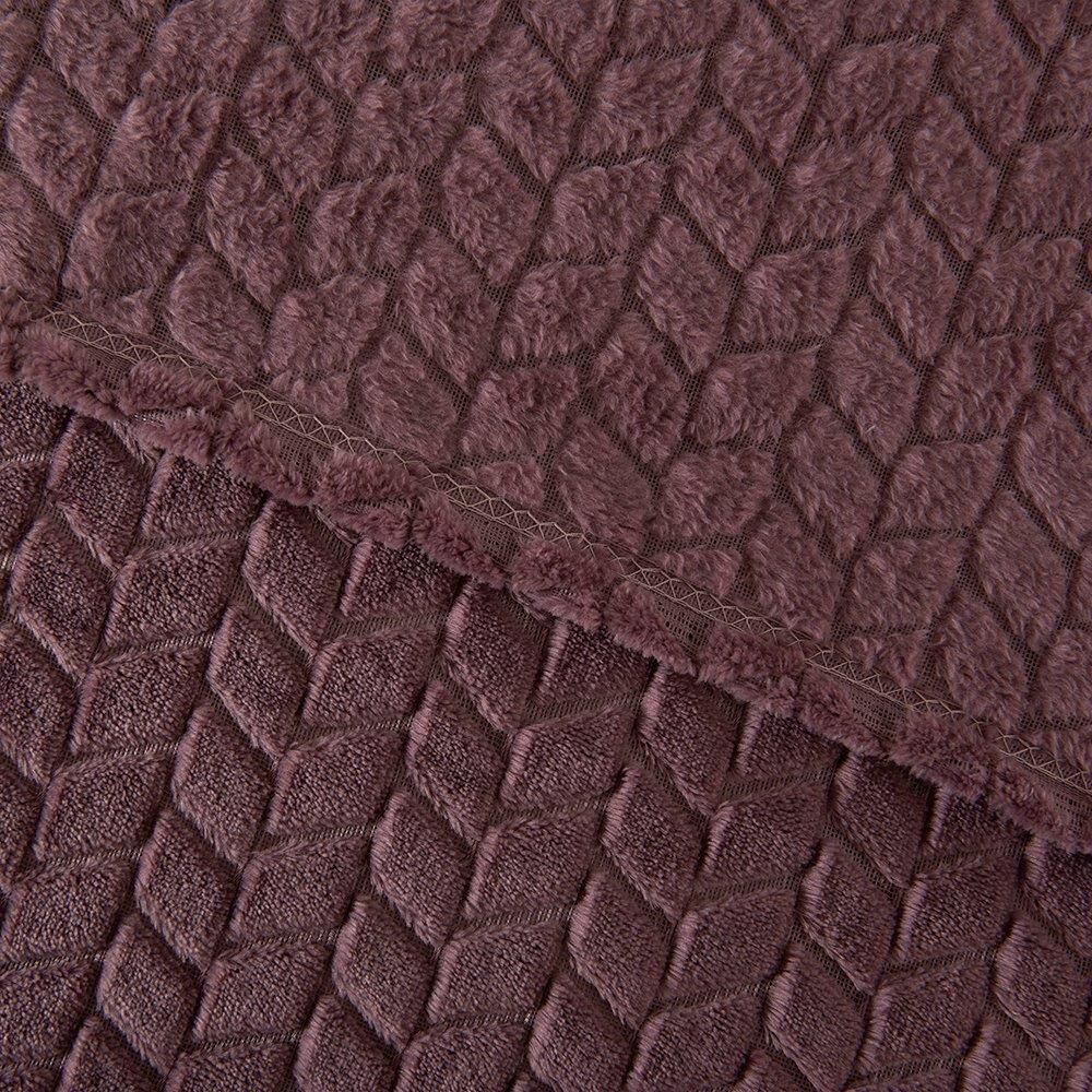Frazada Jqd Flannel Nevada 1.5 Plazas Morado image number 1.0