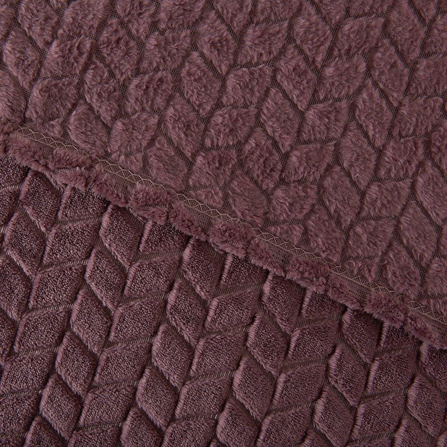 Frazada Jqd Flannel Nevada 1.5 Plazas Morado image number 1.0