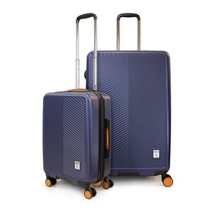 Pack 2 Maletas Cabina S 10k + L 23k Marsella Azul Con Naranjo Penguin