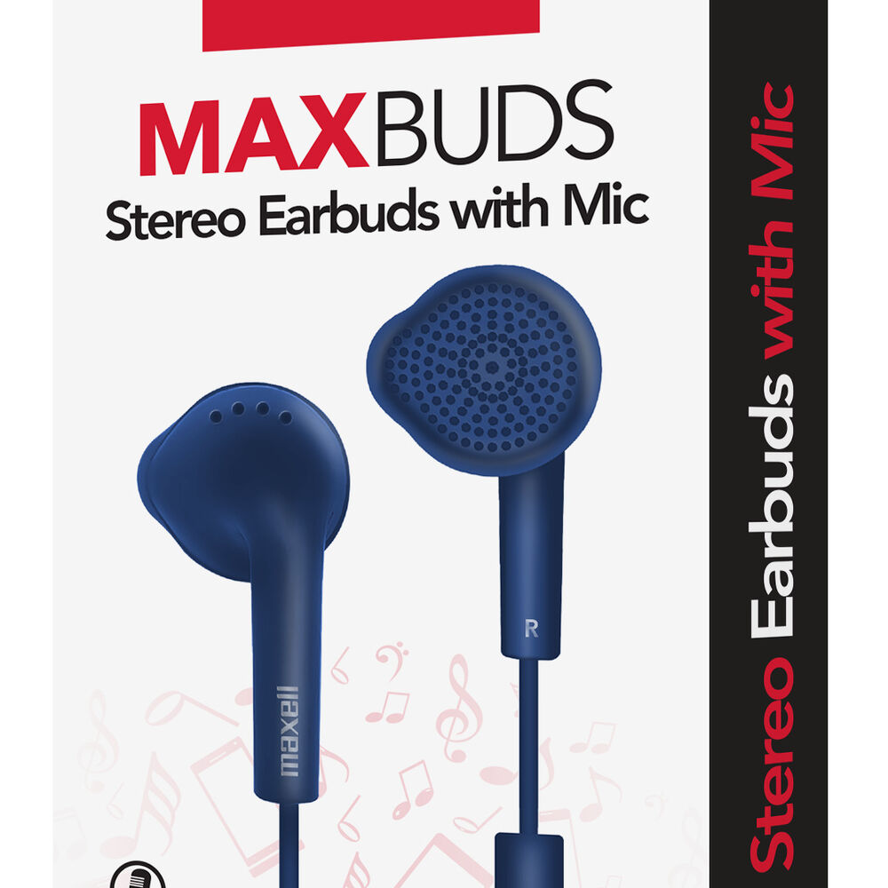 Audífonos Eb-mic Estéreo De Botón Con Mic Azul - Maxell image number 2.0