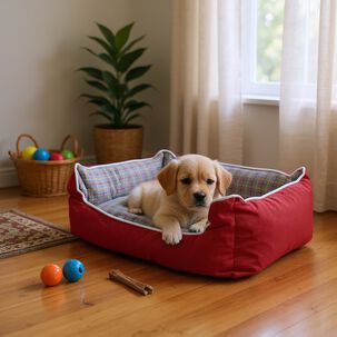 Cama Para Mascotas Espuma - Talla S (rojo)