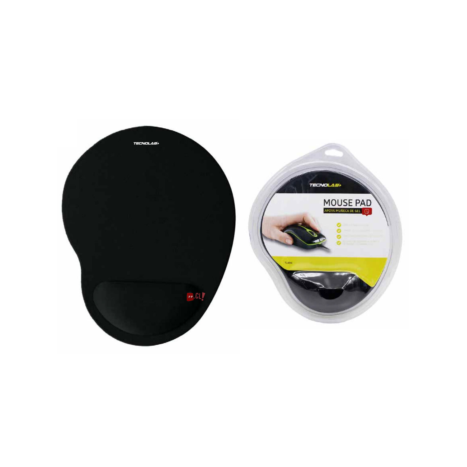 Mouse Pad Con Apoya Mu&ntilde;eca De Gel Negro - Ps image number 1.0
