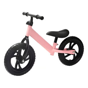 Bicicleta De Equilibrio Aprendizaje Ni&ntilde;o Rosada