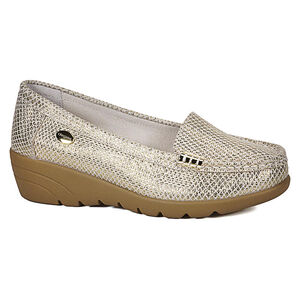 Mocasín Cuero Eliette Dorado