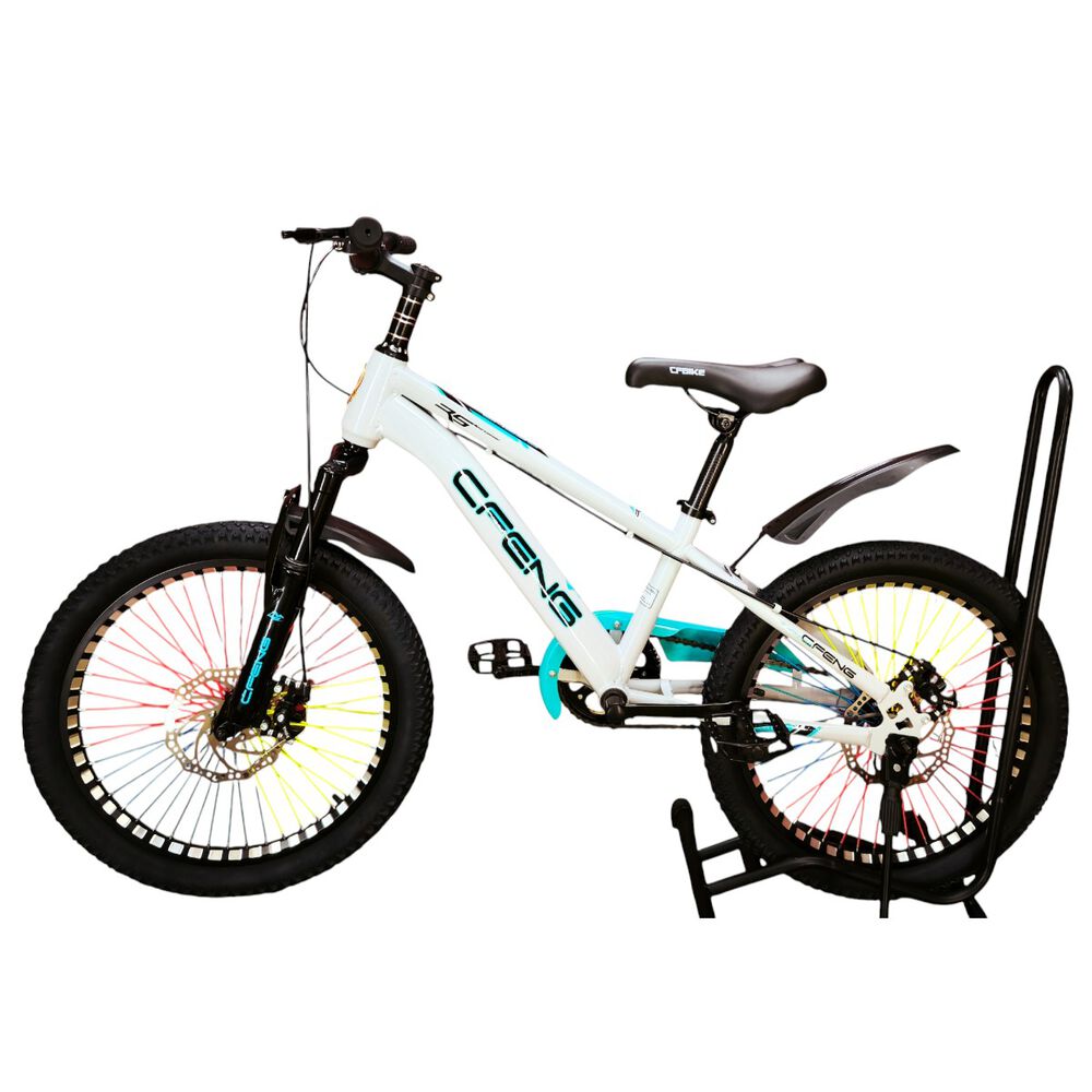Bicicleta Aro 20 Cfeng Con Freno Disco Blanco Celeste image number 3.0