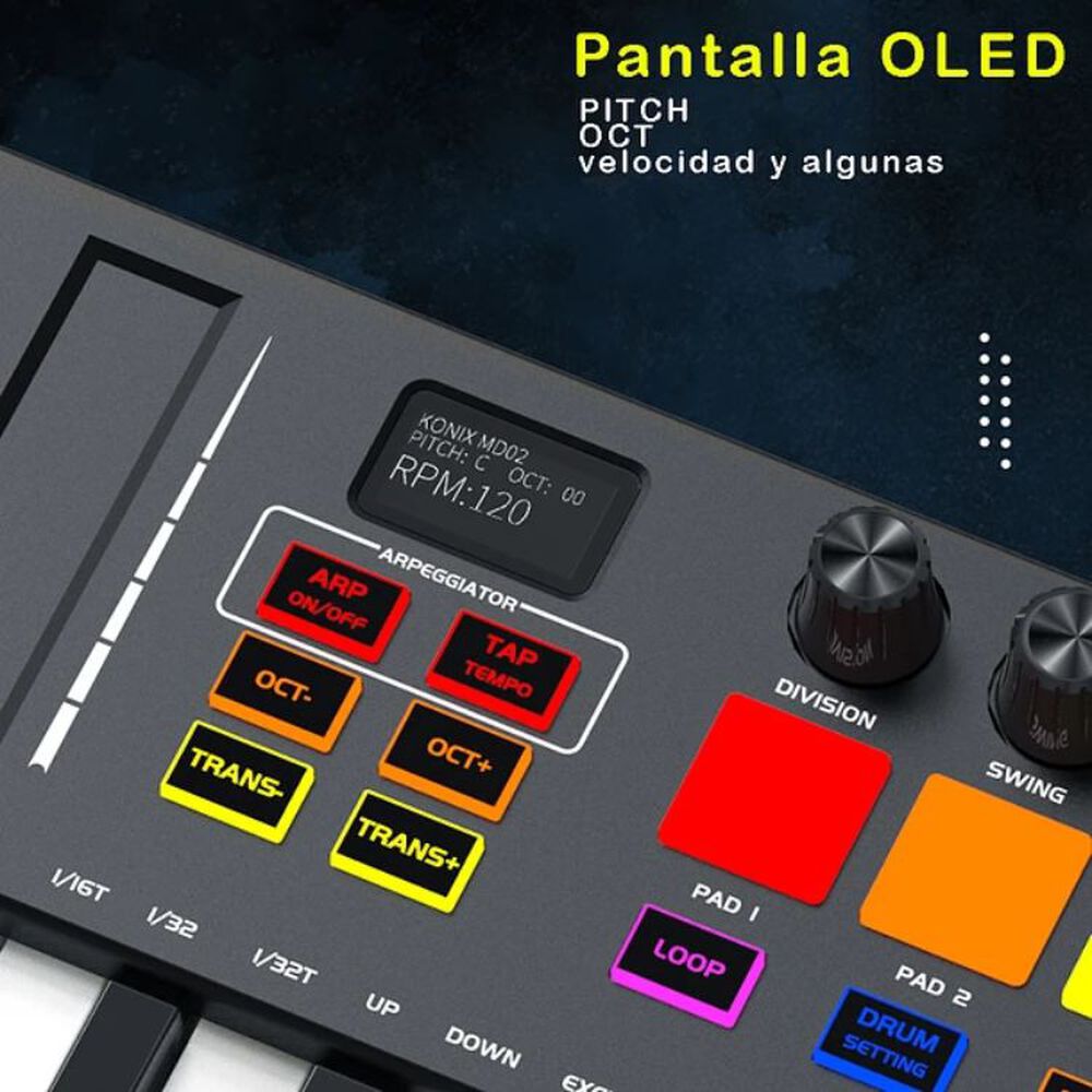 Teclado Midi 25 Teclas Controlador Musical Piano Usb image number 5.0