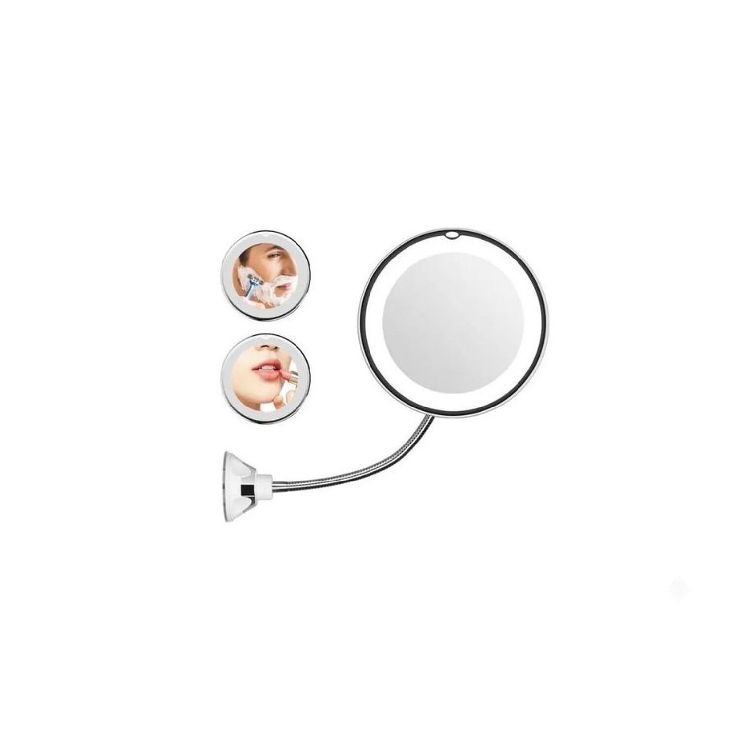 Espejo Maquillaje Led 10x Aumento Flexible Ventosa 360 Iluminado image number 2.0