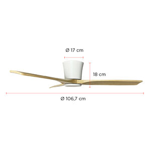 Ventilador De Techo Hydra Natural 42 Primaterm