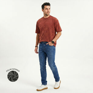 Pantalon Jeans Skinny Forro Interno Hombre