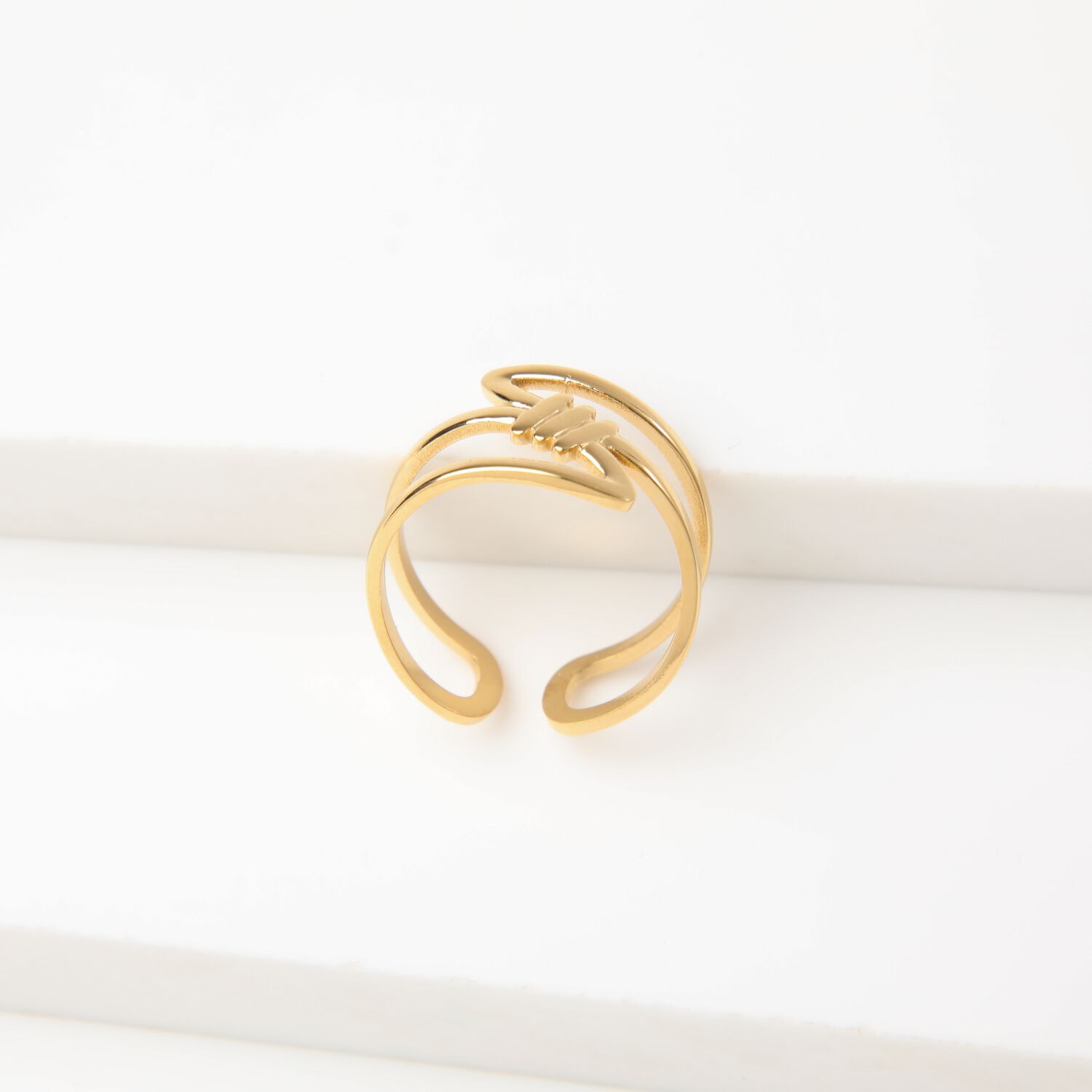 Anillo 19v69 Dorado Mujer Str268 image number 0.0