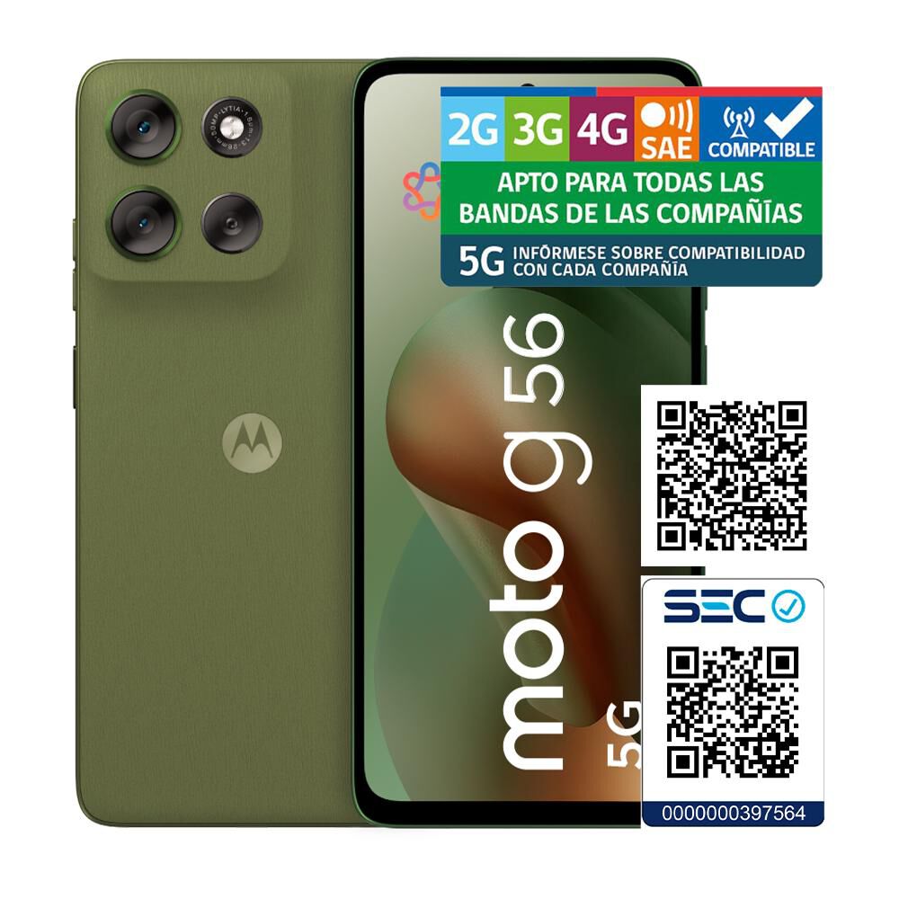 Smartphone Motorola Moto G56 / 5G / 256 GB / Verde / Liberado image number 11.0
