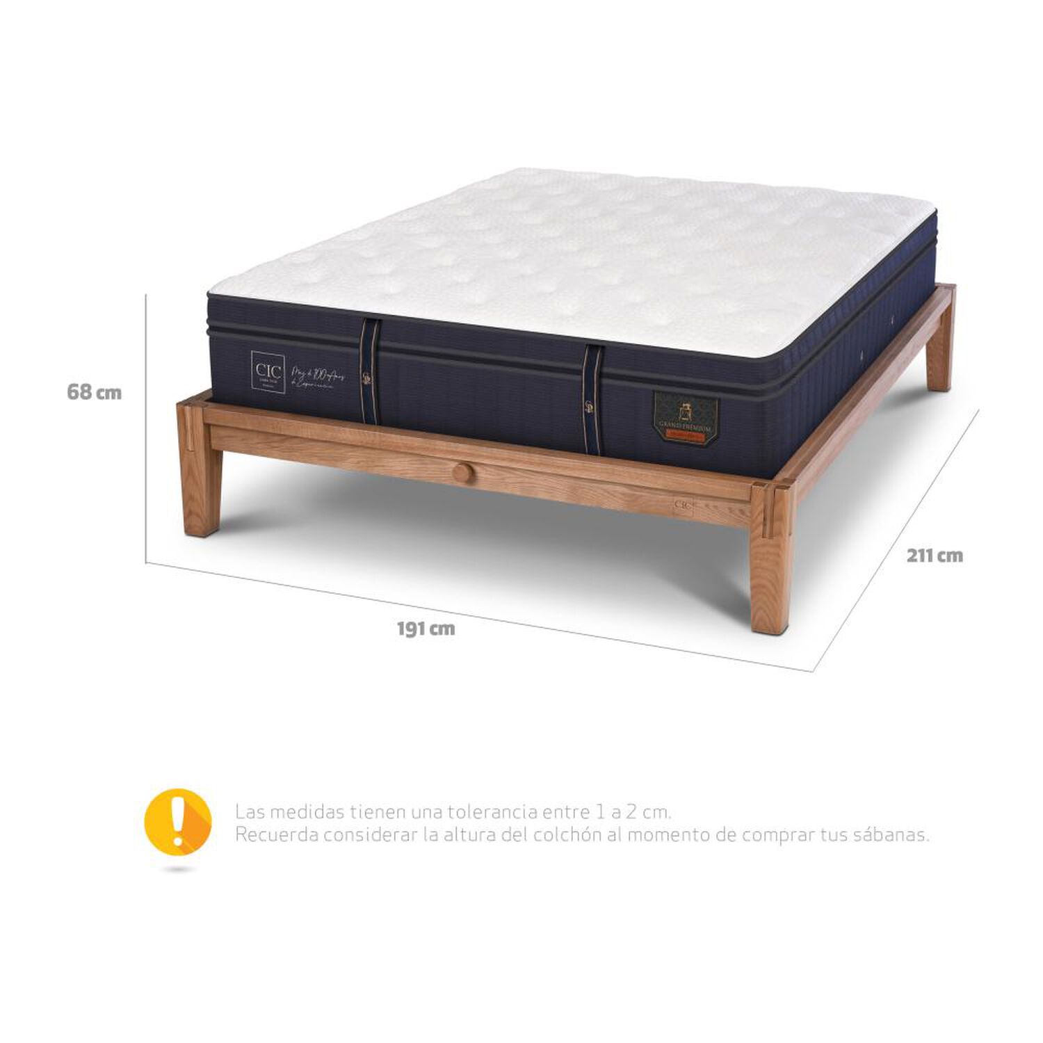 Cama Europea Cic Grand Premium / King / Base Normal image number 11.0