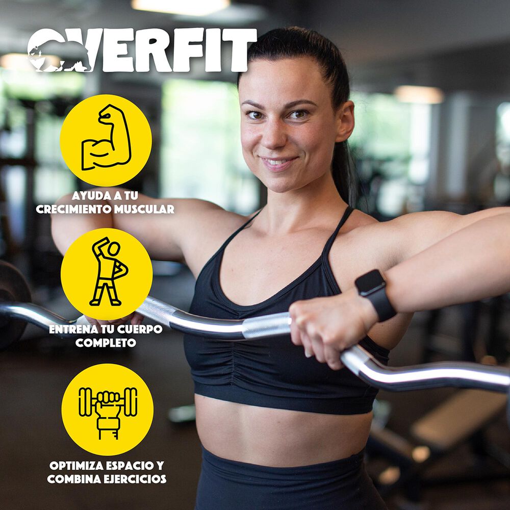 Barra Preolimpica Z 4.2 Kg Overfit 120 Cm Cromada Fitness image number 1.0