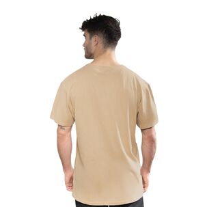 Polera Orgánica Con Bolsillo Café Claro Hombre Falcone