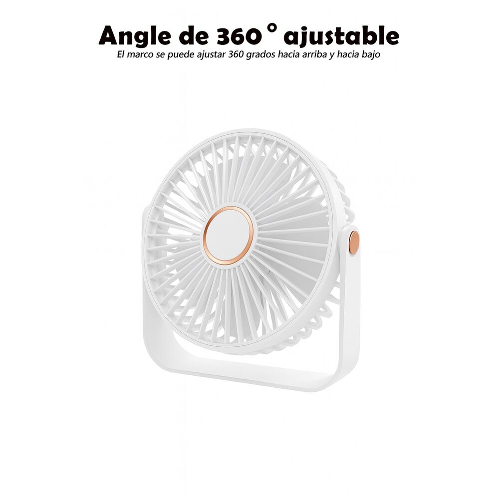 Ventilador De Escritorio Port&aacute;til Usb Con Luz Recargable 17 Cm image number 3.0