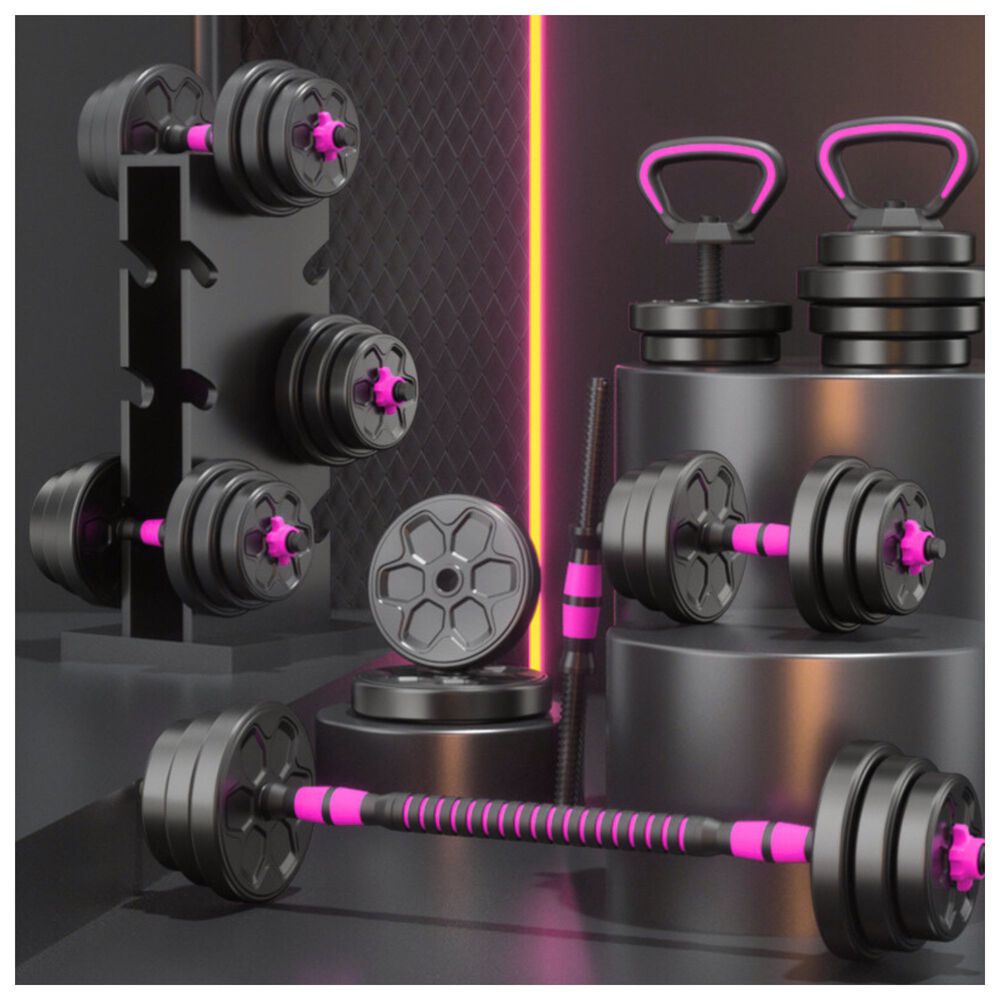 Set Mancuernas Barra Ajustables 20 Kg 3 En 1 image number 1.0