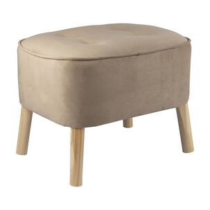 Pouf M&aacute;xima Beige Felpa 55x45x45 Cm M&aacute;xima Design