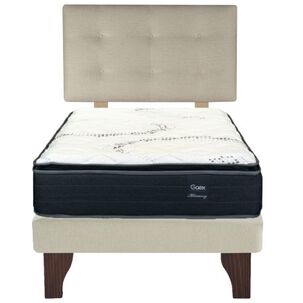 Cama Europea 1.5 Plaza 200 Plus Respaldo Berna
