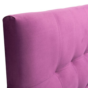 Respaldo Alicante Con Patas Felpa King Morado