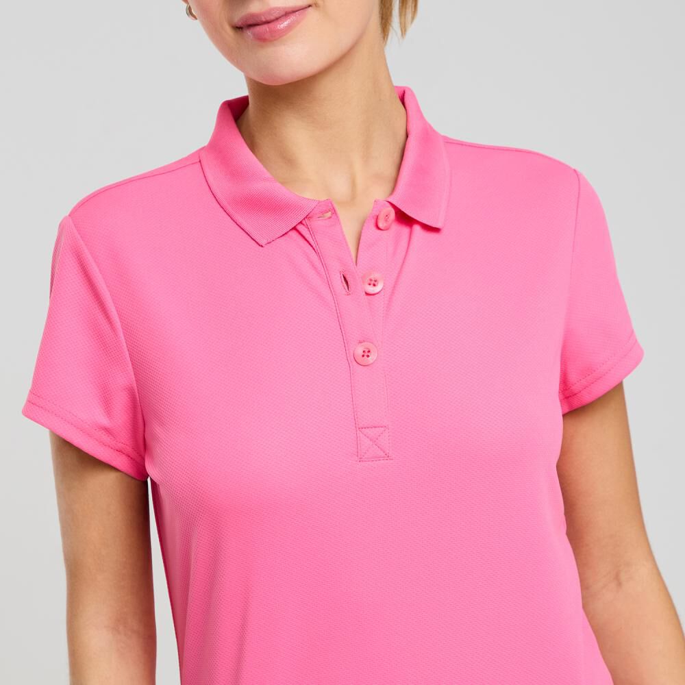 Polera Deportiva Manga Corta Cuello Polo Mujer Wetland image number 4.0