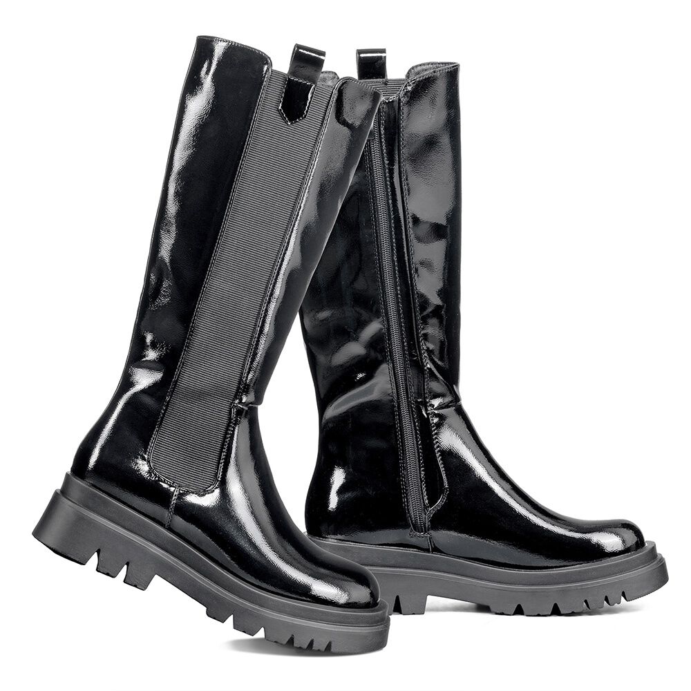 Botas Largas Mujer Eco Cuero Plataforma De Moda Weide Dh88 image number 4.0