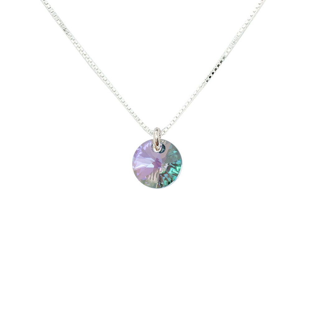 Collar Punto De Luz Plata Italiana 925 Y Cristal Genuino Paradise image number 0.0