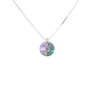 Collar Punto De Luz Plata Italiana 925 Y Cristal Genuino Paradise