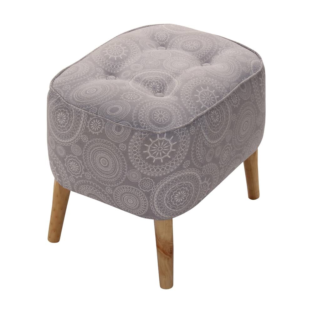 Pouf M&aacute;xima M&aacute;ndala Gris Estampado 55x45x45 Cm M&aacute;xima Design image number 2.0