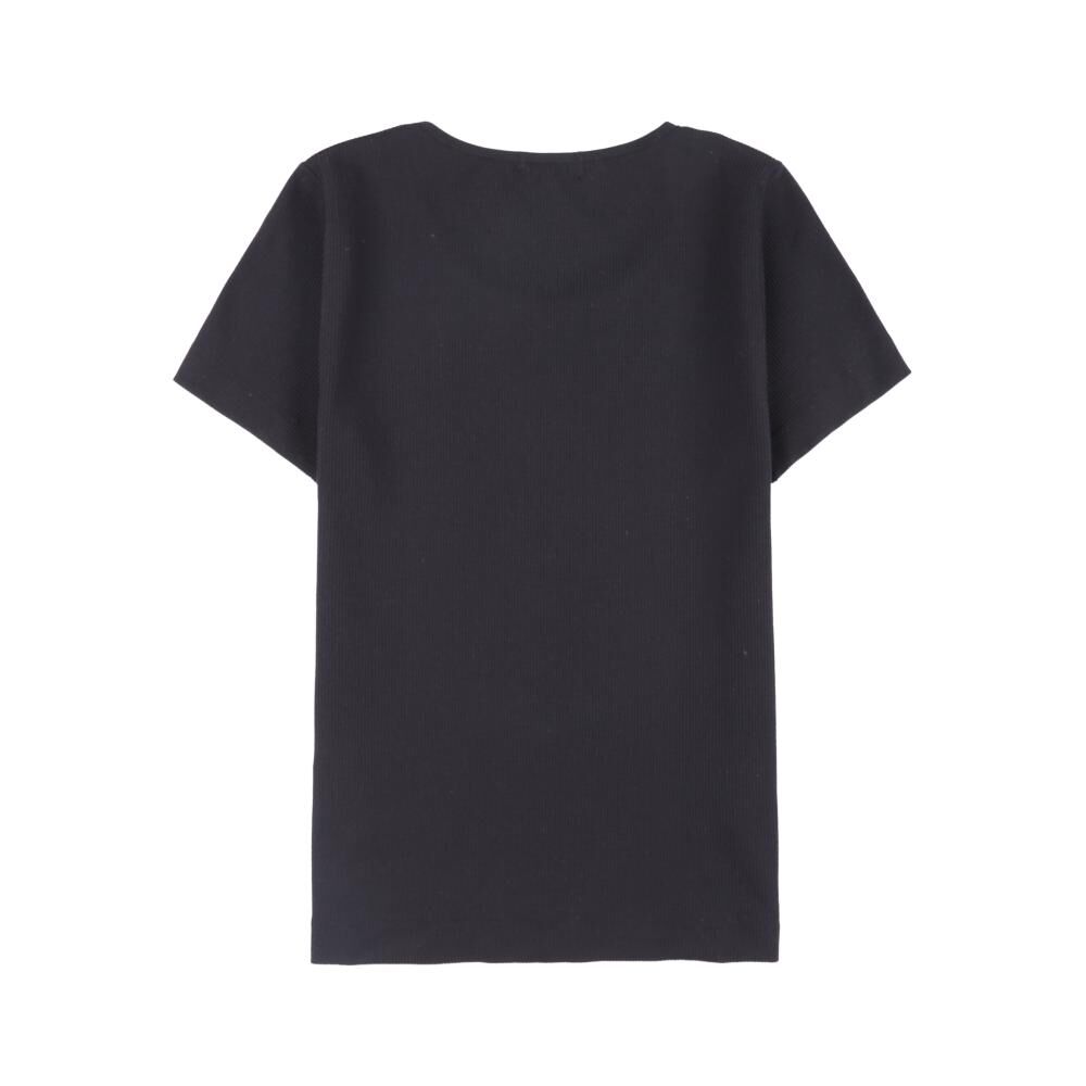 Polera Rib Básica Manga Corta Cuello Redondo Mujer Kimera image number 1.0