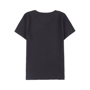 Polera Rib Básica Manga Corta Cuello Redondo Mujer Kimera