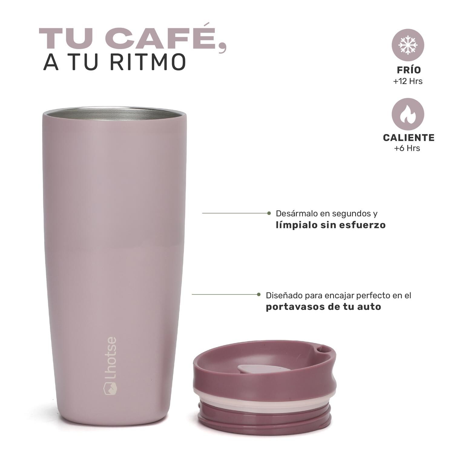 Vaso Mug T&eacute;rmico Agua Caf&eacute; Acero Inox Termicup 590 Ml Lhotse image number 4.0