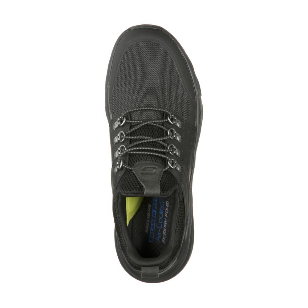 Zapato Casual Hombre Skechers Delmont-escola Negro image number 3.0
