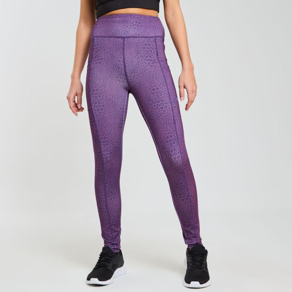 Calza Deportiva Full Print Tiro Alto Mujer Wetland image number 0.0