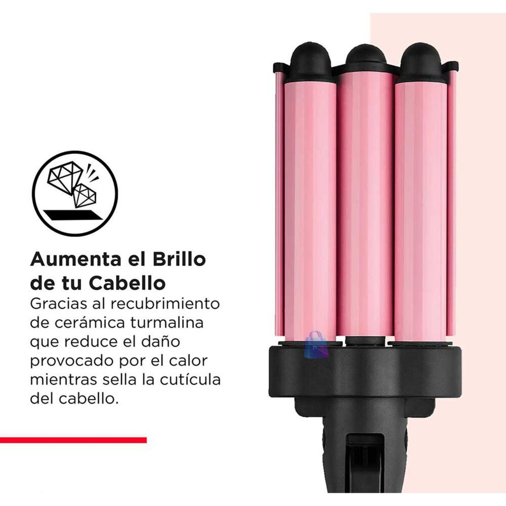 Ondulador Waver Revlon 3 Barriles Jumbo Rosa Pro - Ps image number 4.0