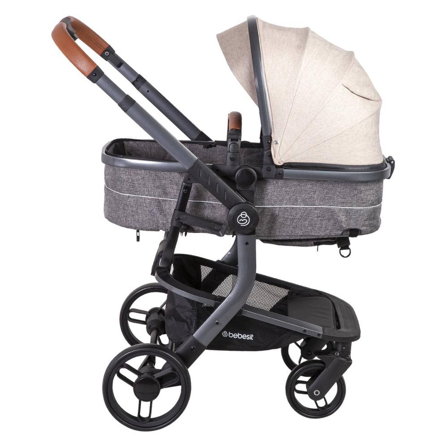 Coche Cuna Travel System Bebesit Taurus Beige image number 6.0