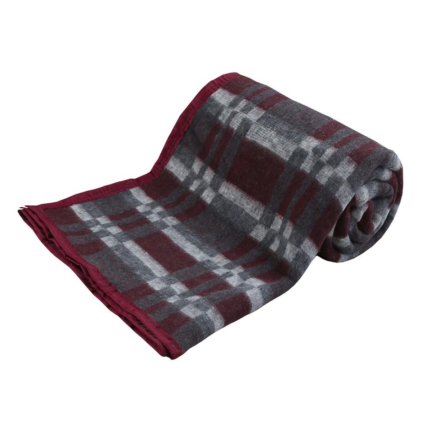 Frazada Andes Classic Escoces Rojo/ Gris 1.5 Plazas image number 0.0