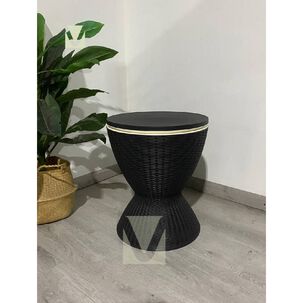 Mesa De Terraza Nami Con Hielera Y Altura Regulable Negra