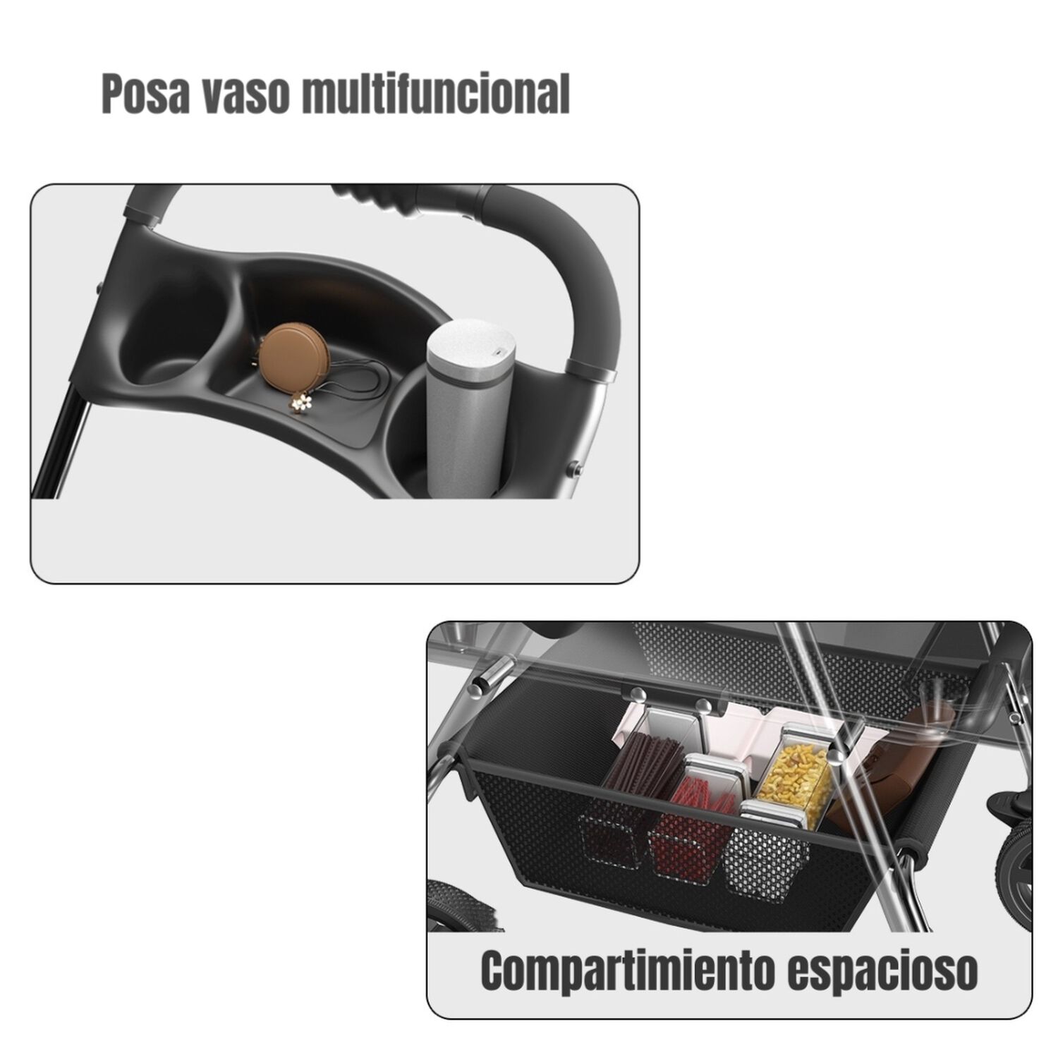 Coche Plegable 2 En 1 Para Mascotas Lubabycas Negro image number 6.0