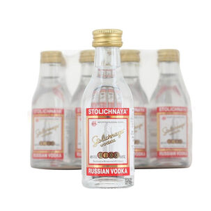 12 Miniaturas Vodka Stolichnaya Original, Pet (50 Ml)