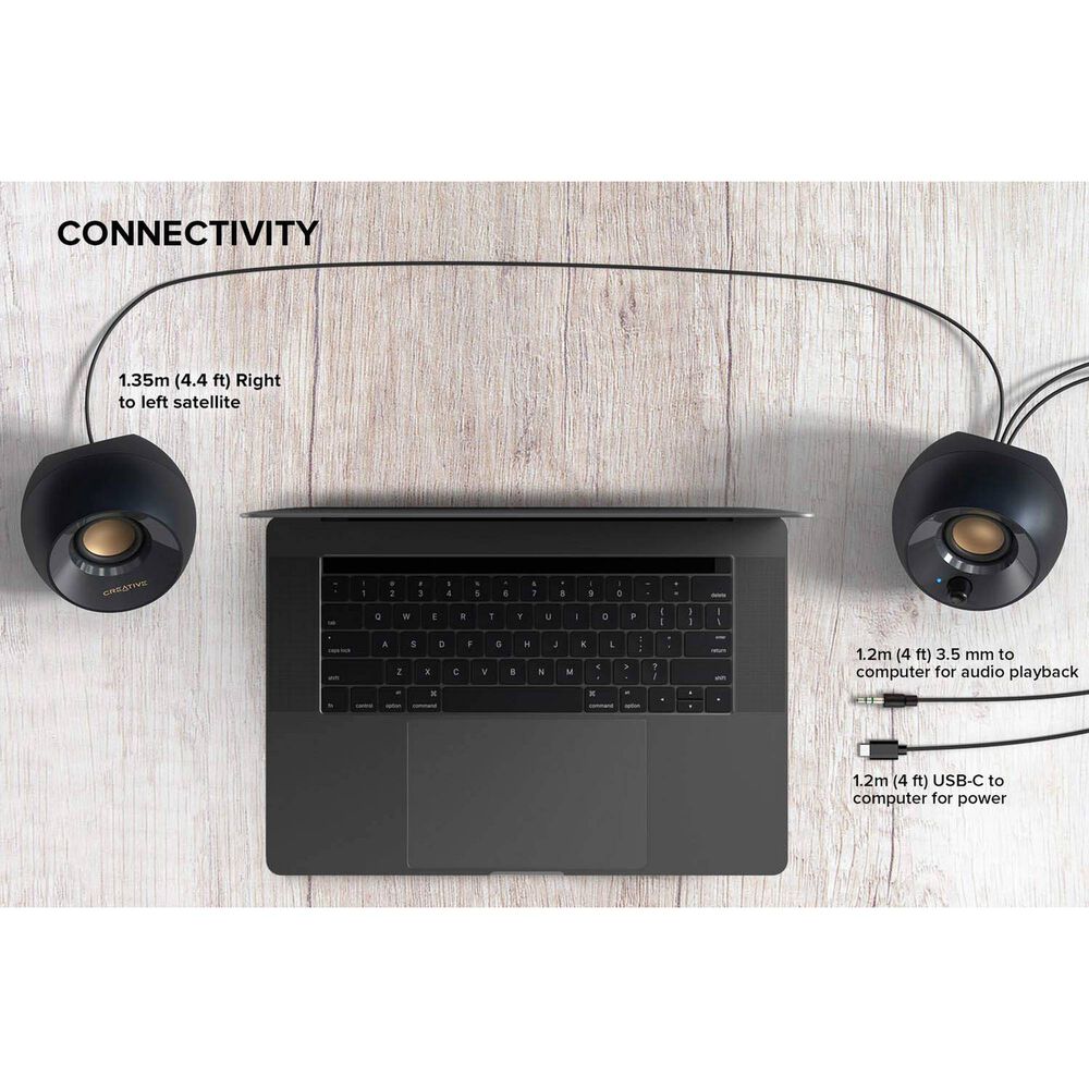 Parlantes Altavoces Creative Pebble V2 8w Negro image number 3.0