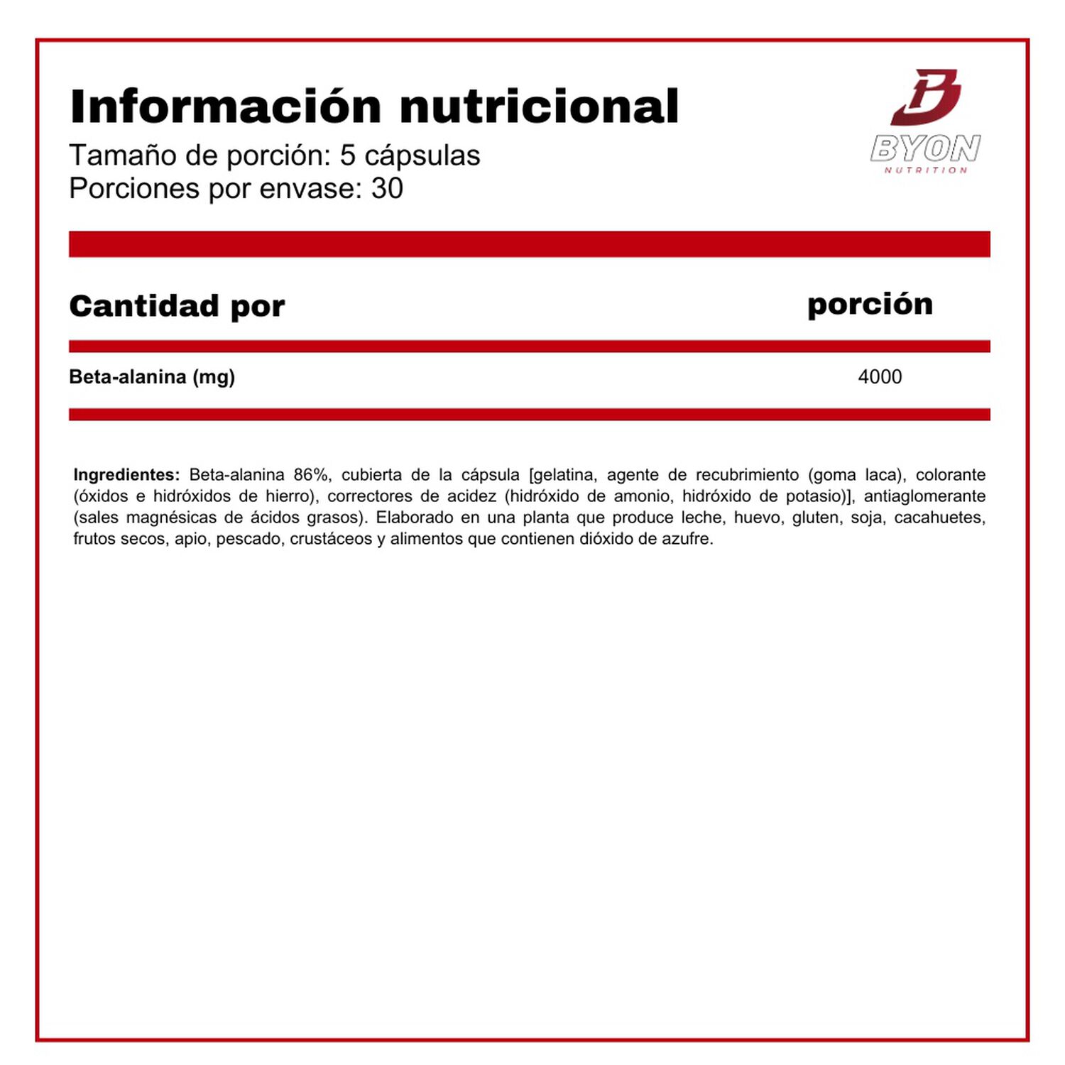 Beta Alanina 4000 Mg 150 C&aacute;psulas image number 1.0