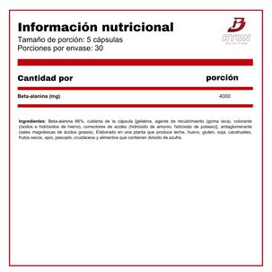 Beta Alanina 4000 Mg 150 C&aacute;psulas