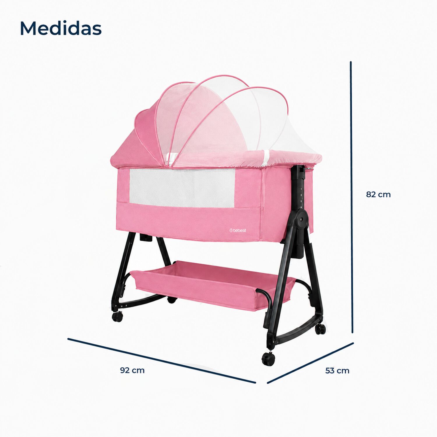 Cuna Colecho Cloud Rosado image number 8.0