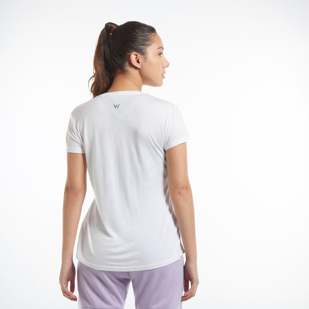 Polera Deportiva Estampado Frontal Manga Corta Mujer Wetland image number 3.0