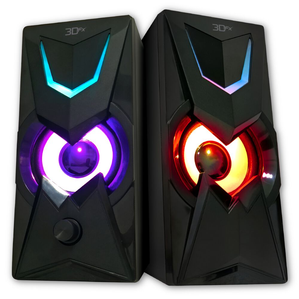 Parlantes Gamer 3dfx Full Rgb Deep Bass Usb 2.0 / Aux 3.5mm image number 0.0