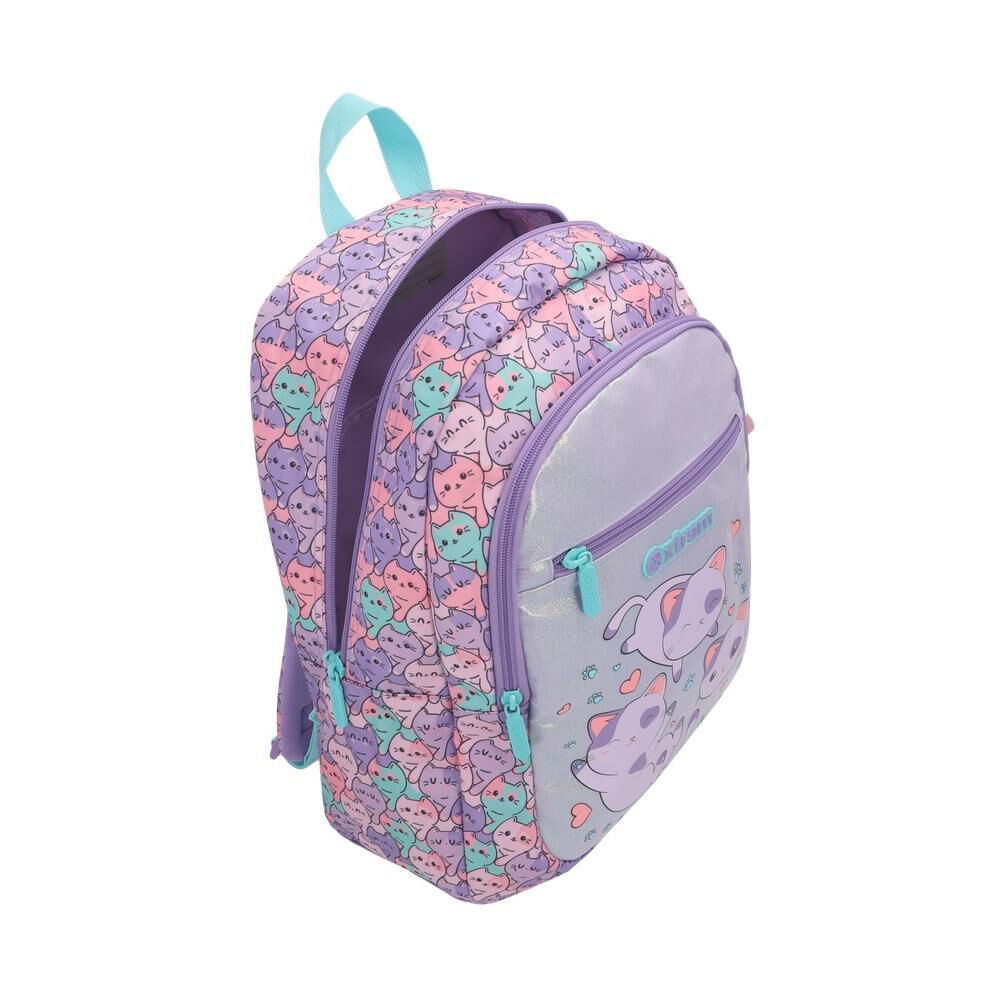 Mochila Xtrem Logan 6xt Gatos Lila image number 3.0