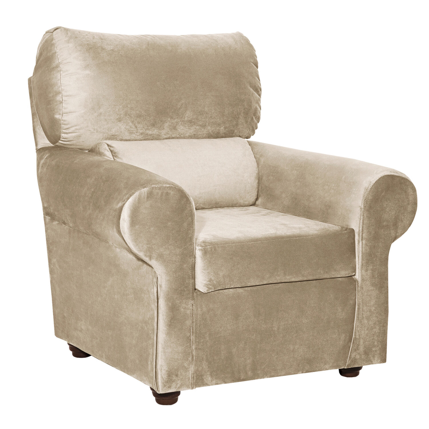 Poltrona 1c Beron Felpa Beige image number 1.0